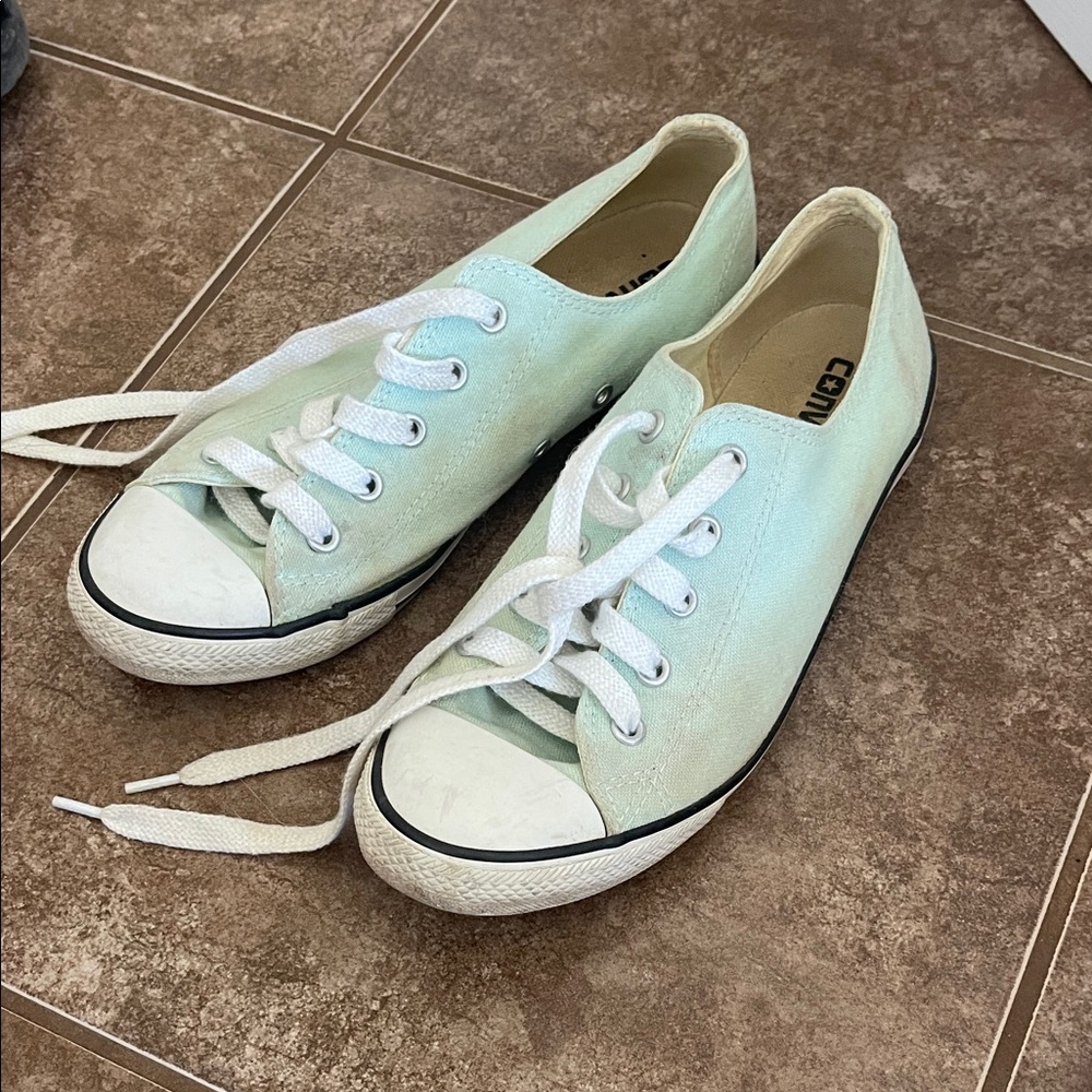Converse Light Green Canvas Sneakers